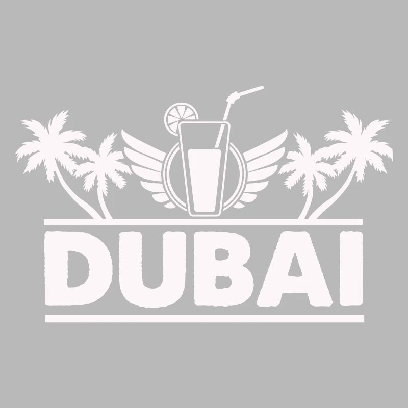 Dubai Palm Trees Drink Logo