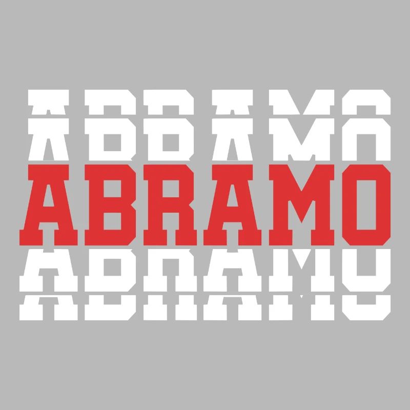 Abraham T-Shirt mit gestapeltem Text Geschenkidee