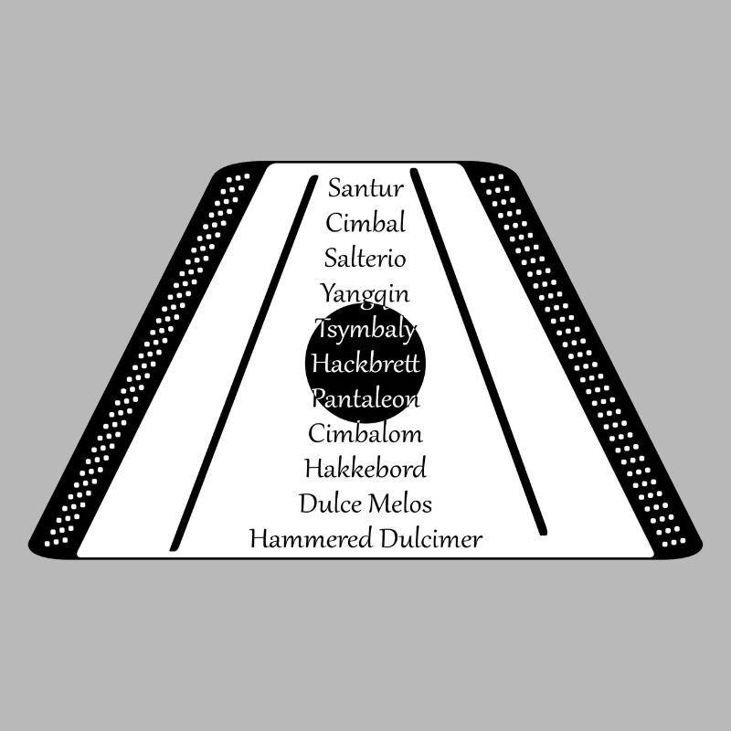 Dulcimer noir n blanc