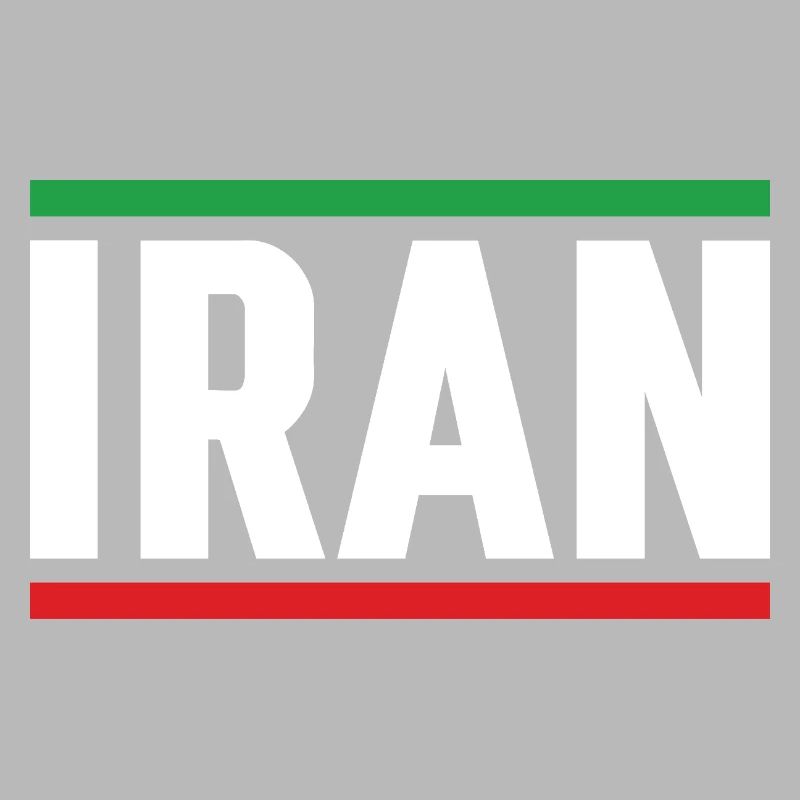 Iran Flag Strong Typography