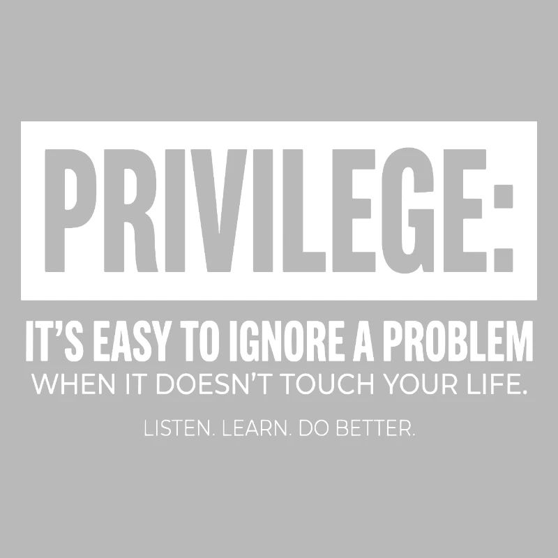Privilege Statement Typografie Textmotiv