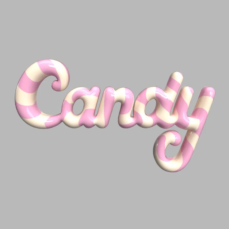 Candy Lettering – 3D Render Candy Style
