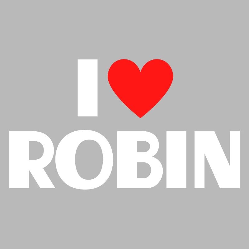 Ich liebe Robin rotes Herz Retro Statement 