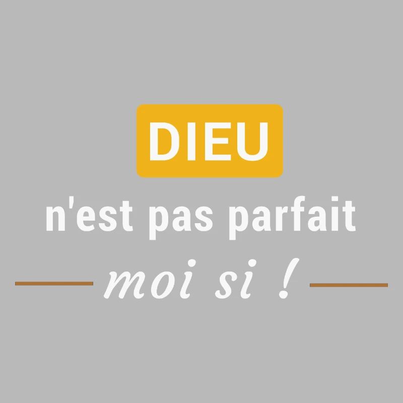 Dieu n'est pas parfait, moi si !