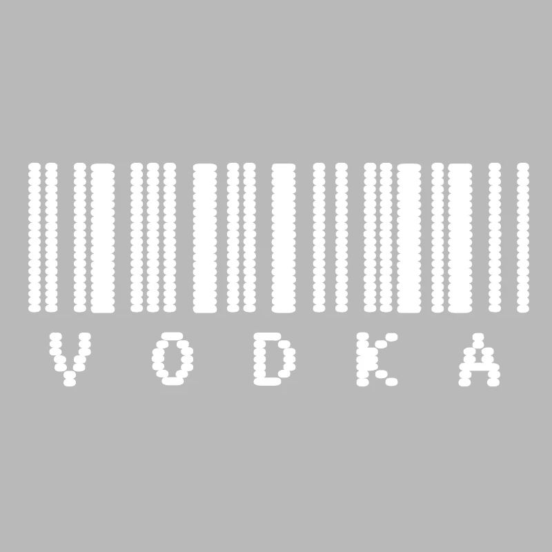 Typographie du code-barres de la vodka