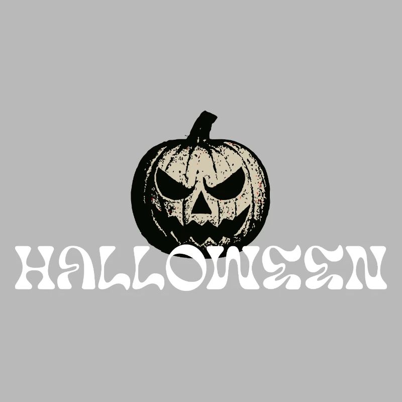 Haunted Pumpkin Halloween text design