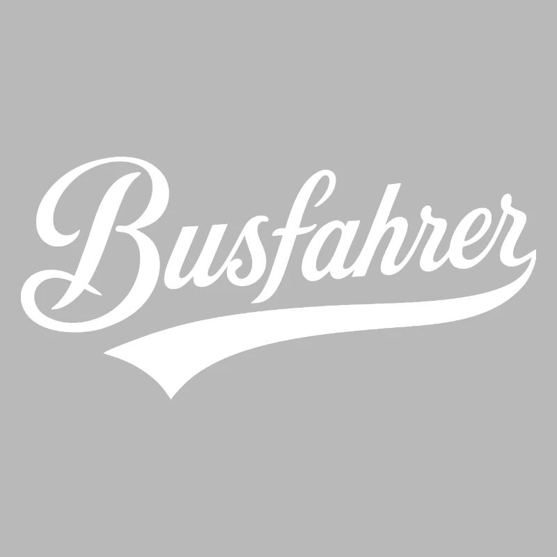 Beruf Busfahrer Text Design