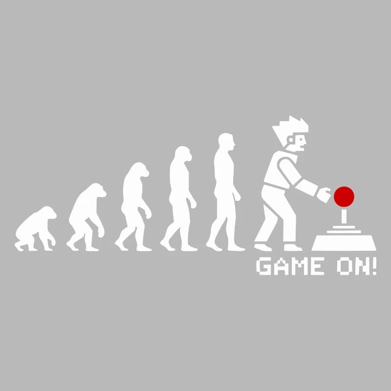 Game On Evolution: Gaming Button Gamer Nerd