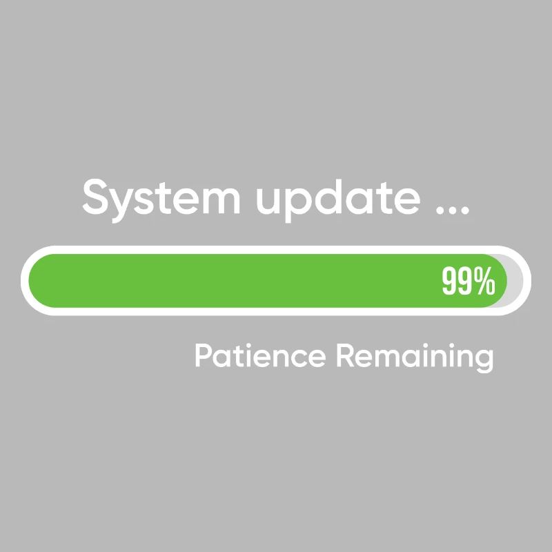 System-Update 99% verbleibende Geduld