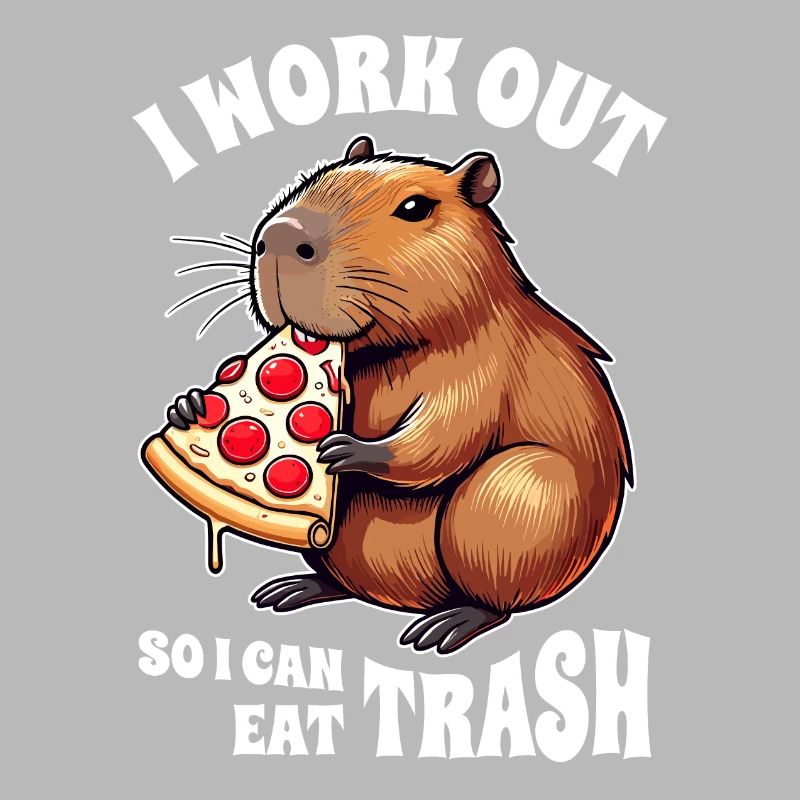 I train so I can eat garbage, capybara
