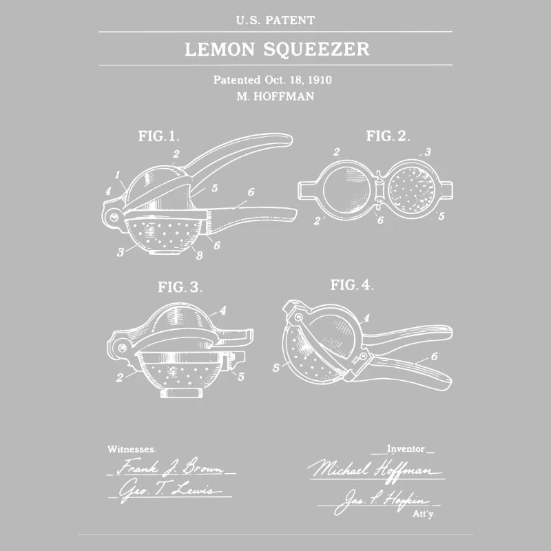 Lemon Squeezer Patentlinien-Kunst