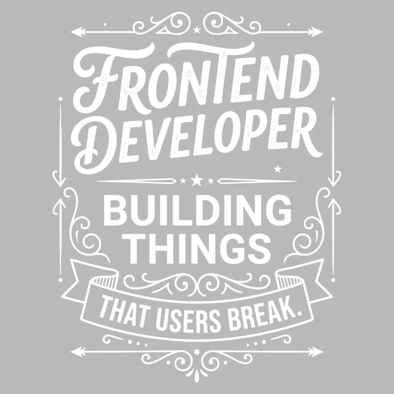 Frontend Entwickler baut Dinge