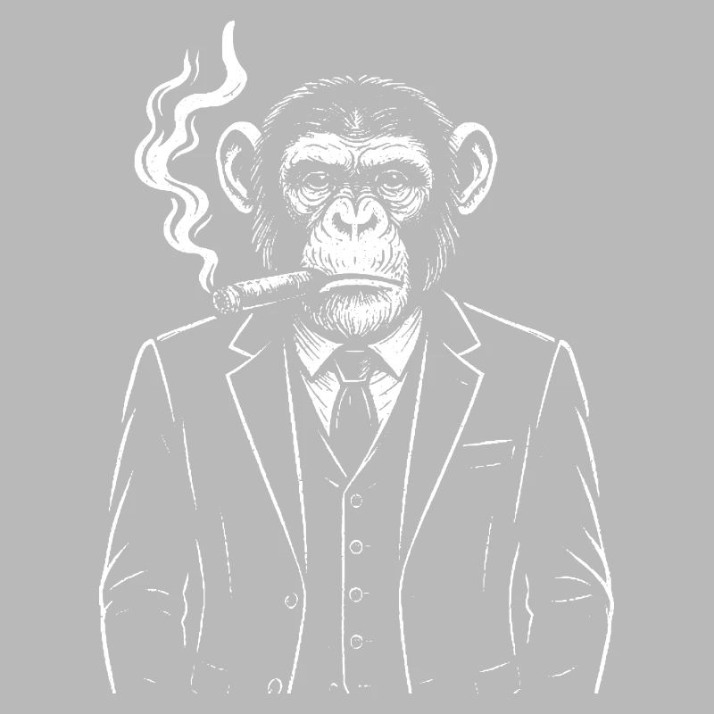 Elegant Monkey Smoking Cigar