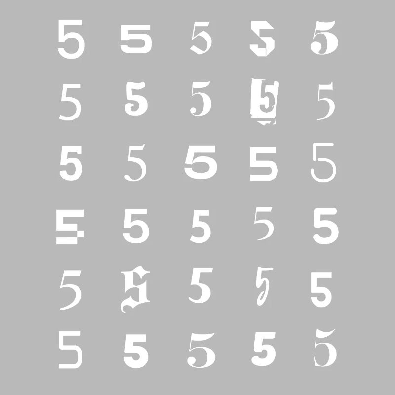 Number Five Grid Pattern