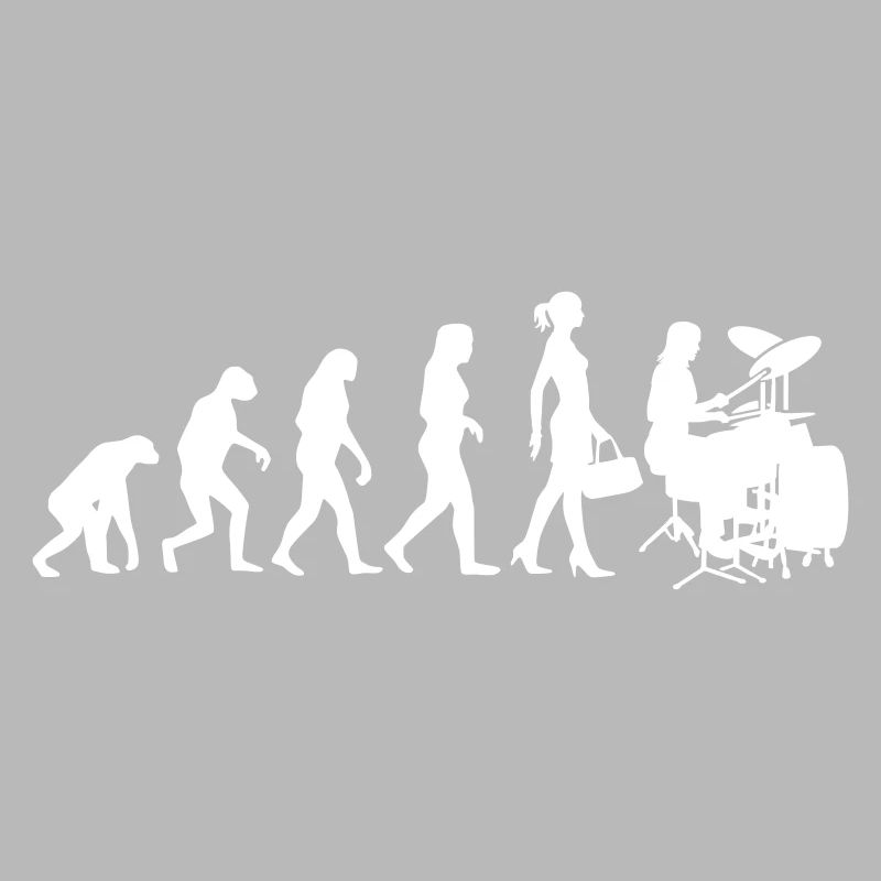 Evolution Schlagzeugerin Percussion Drummer Lady