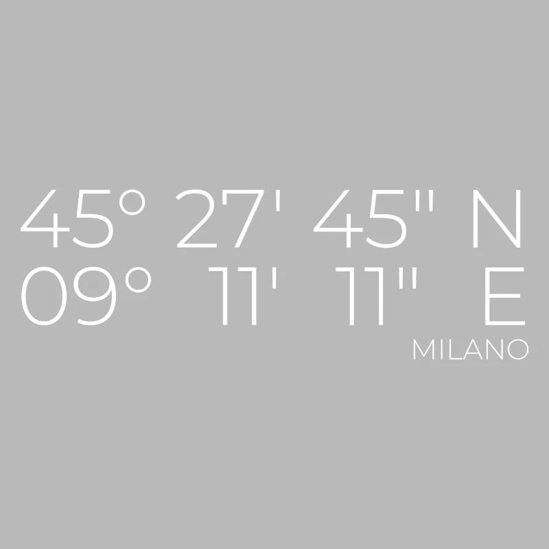 coordinates Milano, Italy