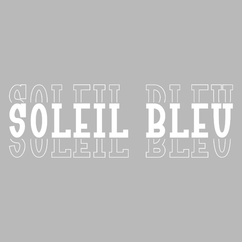 Typographic Blue Sun