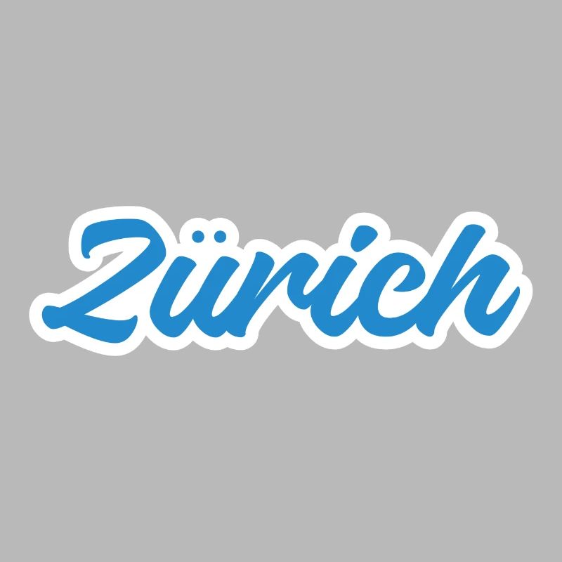 Zürich Script Blau Skyline