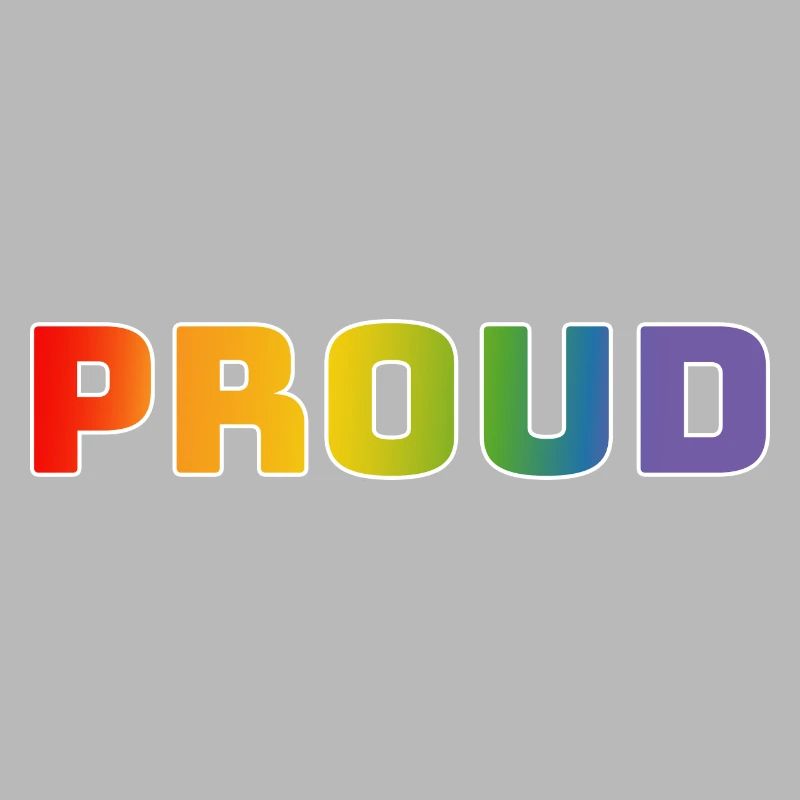 Regenbogen proud weiss