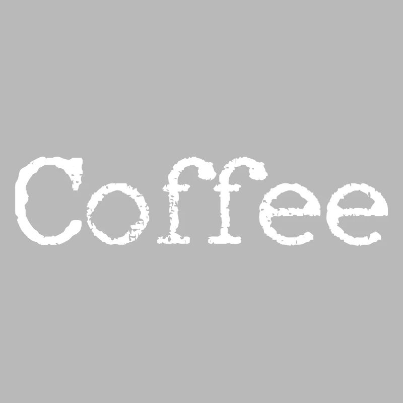 Kaffeekritzel weiß auf schwarz