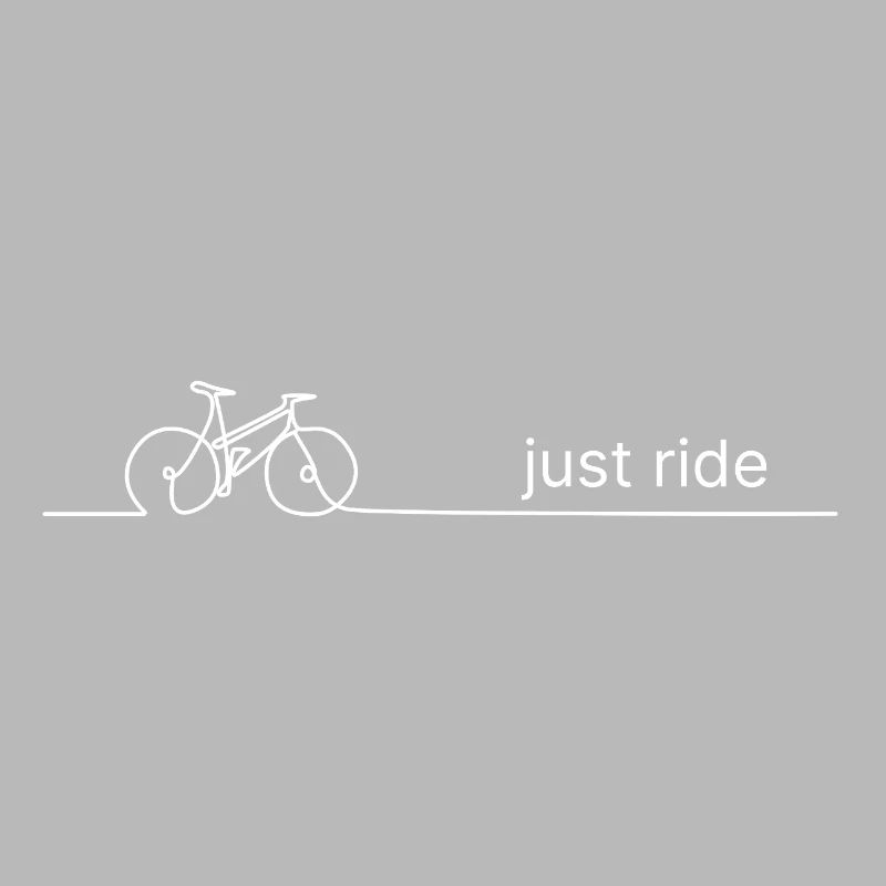 Roule simplement – Mot de vélo minimaliste