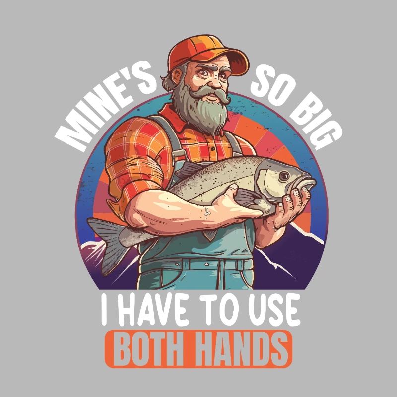 Angler saying with fish