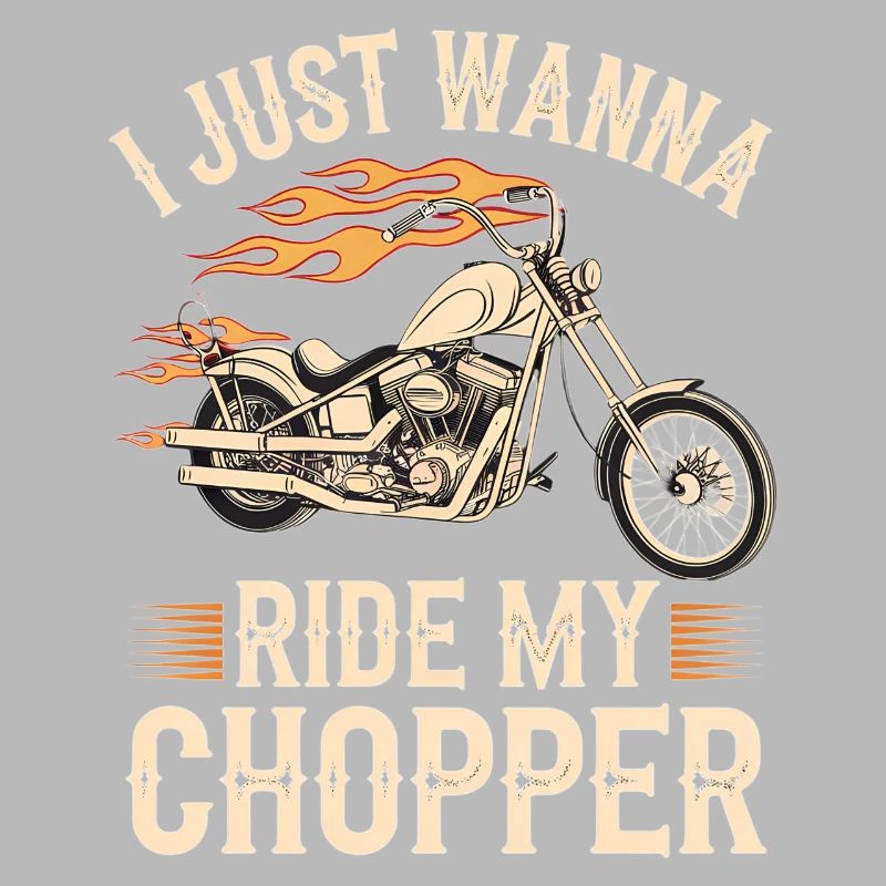 Flammender Chopper Motorrad
