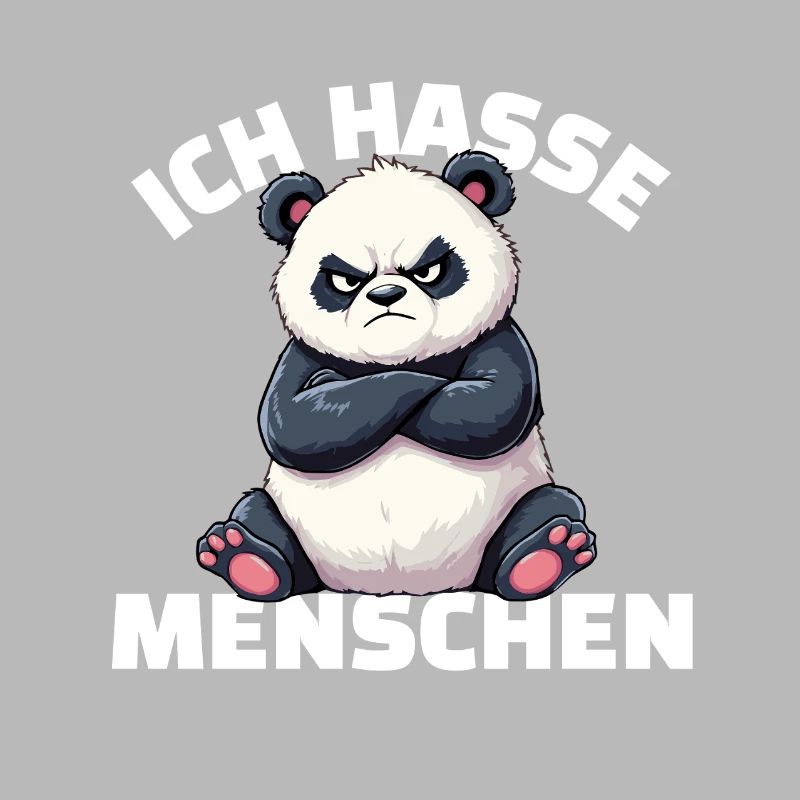 Griesgrämiger Panda hasst Menschen Design