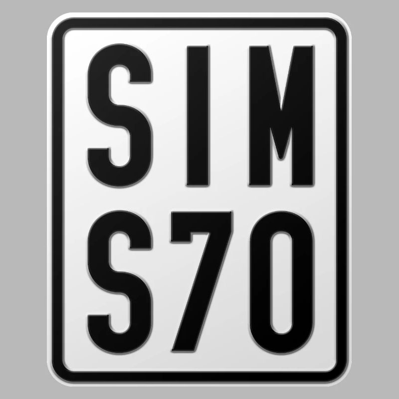 Simson S70 Moped Kennzeichen