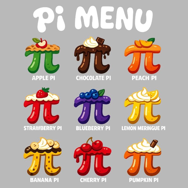 Pi Menu Mathématiques Conception de gâteau Pi Day