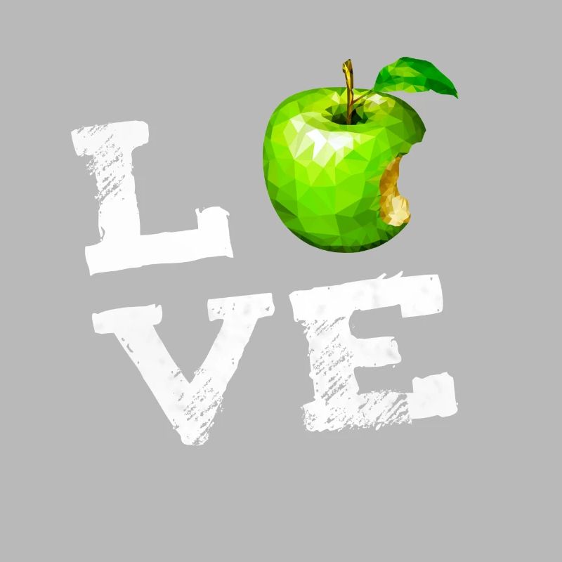 love fruit apple green bitten off icon pc nerd fun