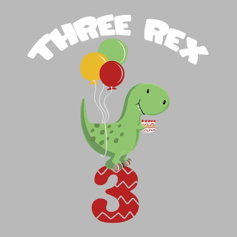 Three Rex - Dritter Geburtstag Junge - 3 Jahre