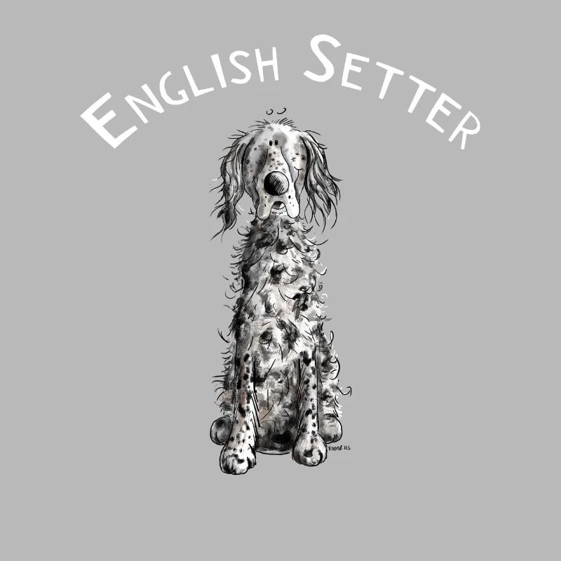 Drolliger Englischer Setter I Hunde Comic Geschenk
