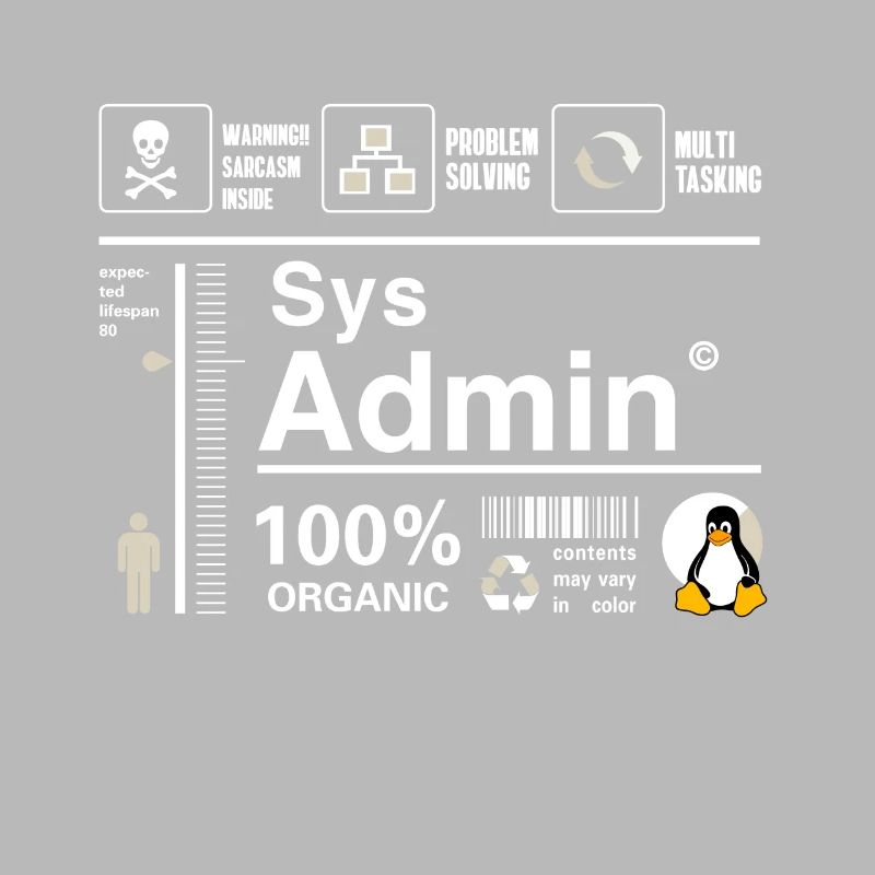 Sys Admin Pinguin Computer Nerd pc Platine cpu inh