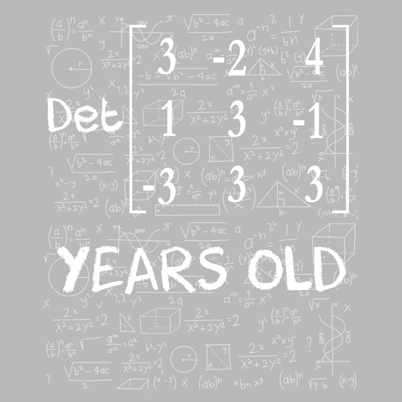 84th birthday 84 years matrix determinant