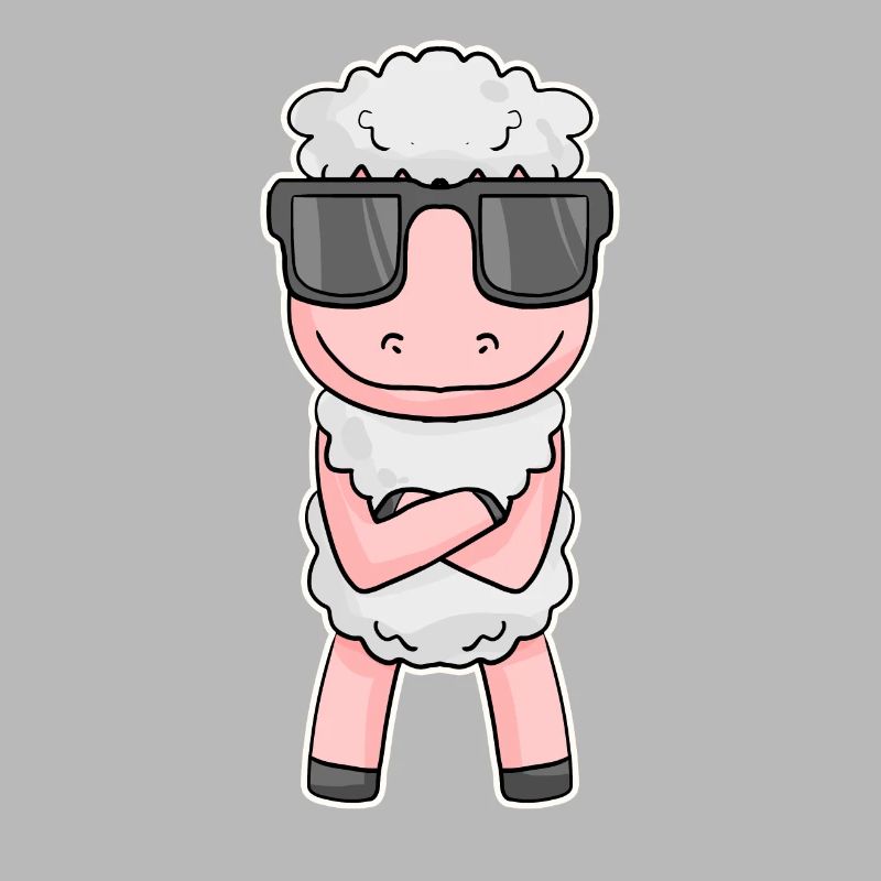 Schaf mit Brille