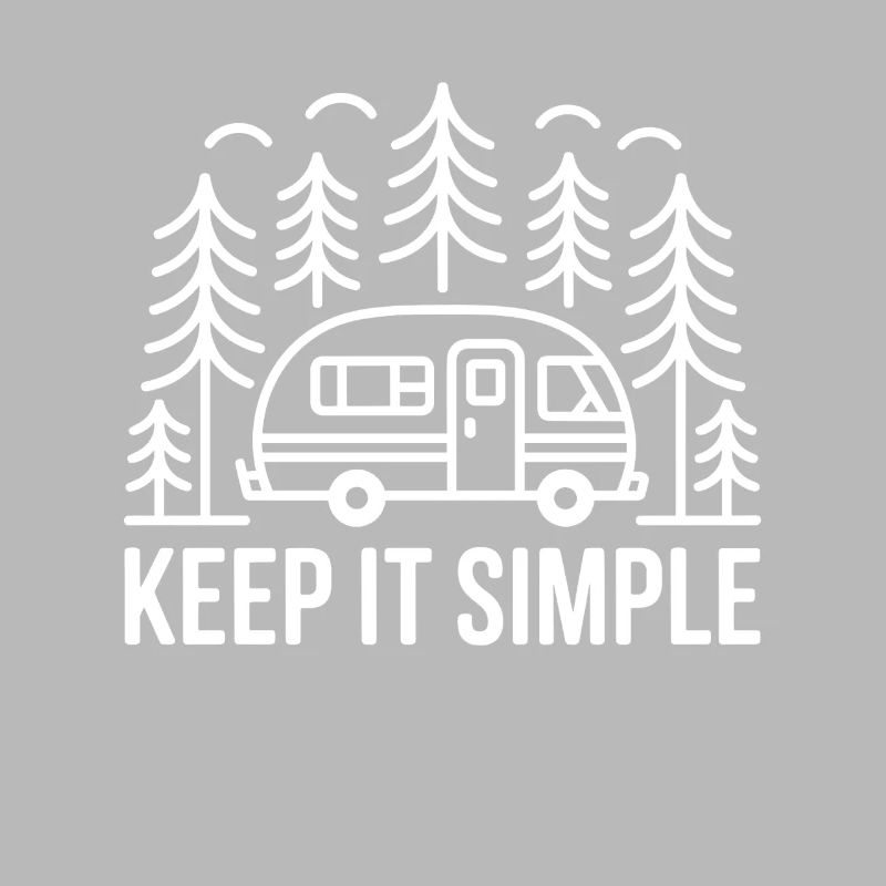 Keep It Simple Tent Camping Nature Mountains Minimalist