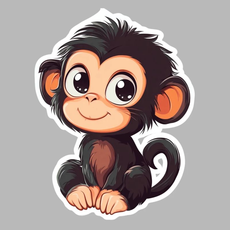 Cute Monkey Cute Monkey Gift for Monkey Fans
