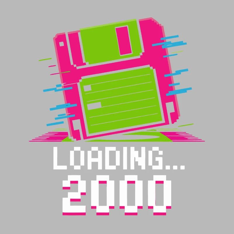 Loading 2000 Disketten-Design Retro Pixel Design