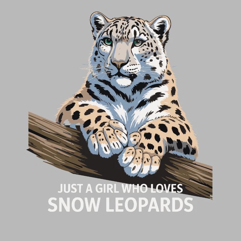 Léopard de neige de glace avec un regard affectueux