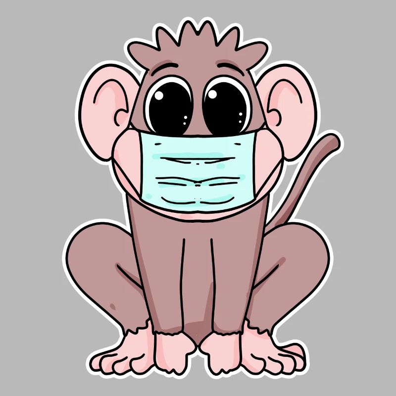 Affe mit Maske
