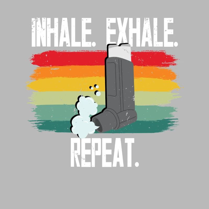 Asthma Asthmatiker Inhale Exhale Repeat