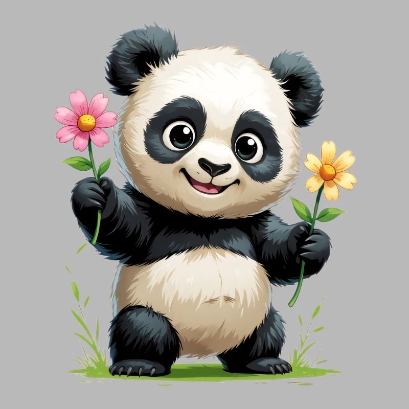 Salutation fleur de panda
