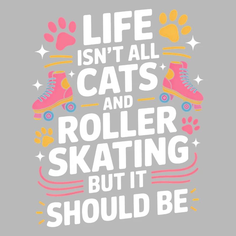 Roller Skating Spruch Katzen Witz Skating Geschenk