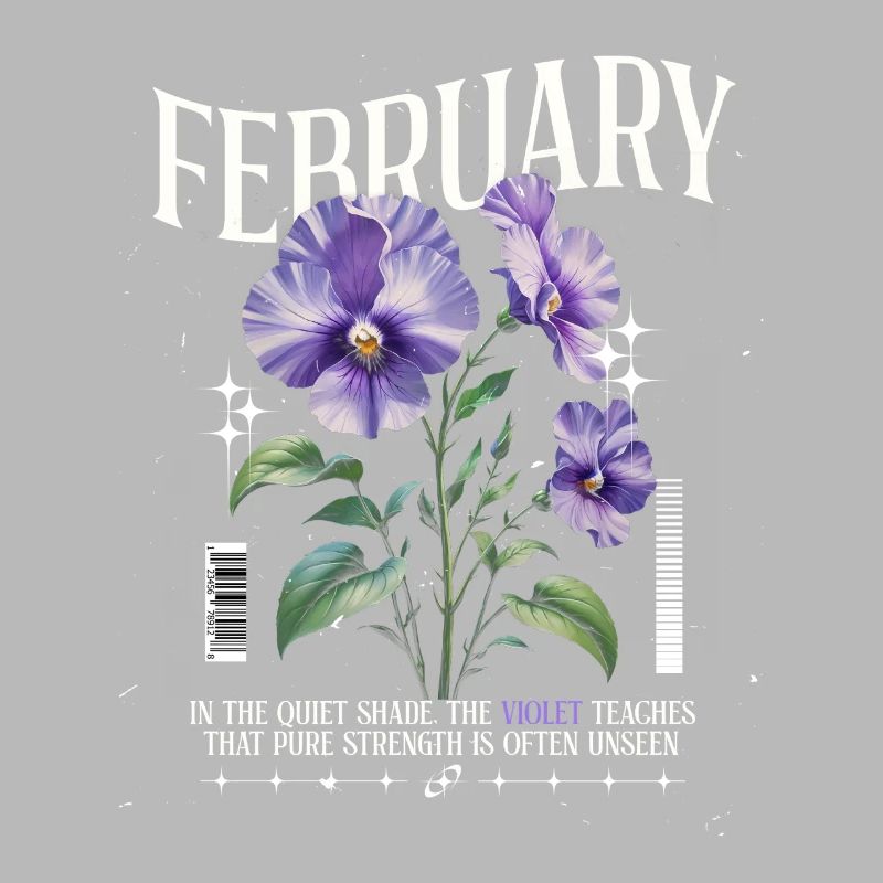 Février Violette Naissance Fleur