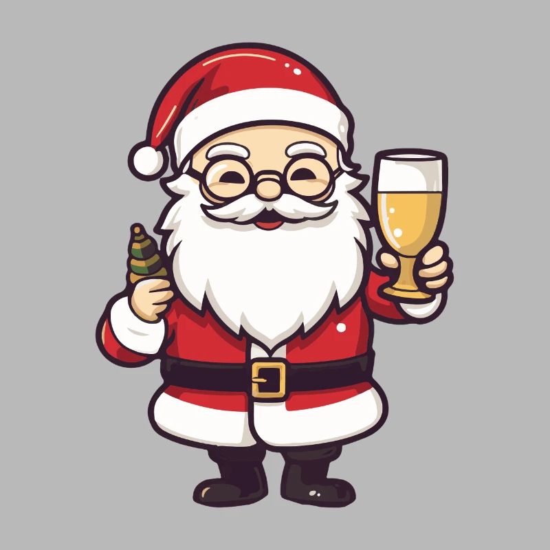 Weihnachtsmann Drinking Comic Weihnachten
