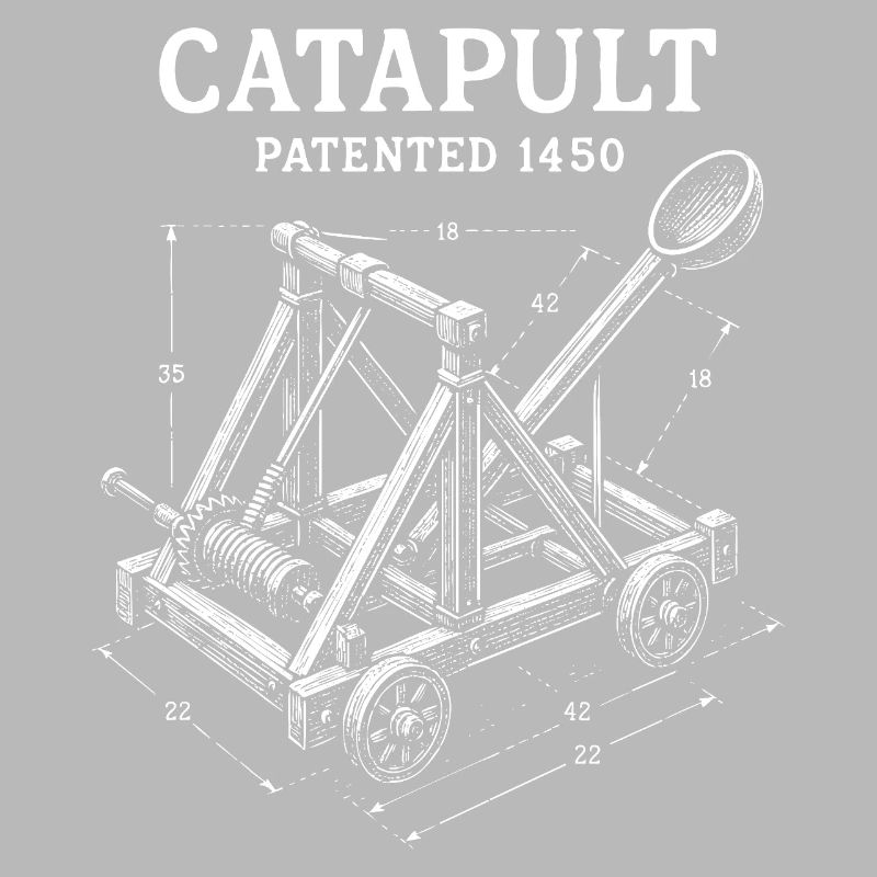 Conception de plan mécanique de catapulte