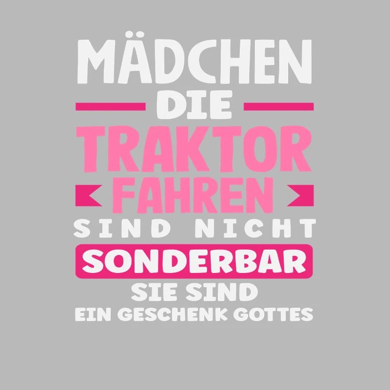 Traktorfahrer Lustiges Bauernhof Mädchen Traktor