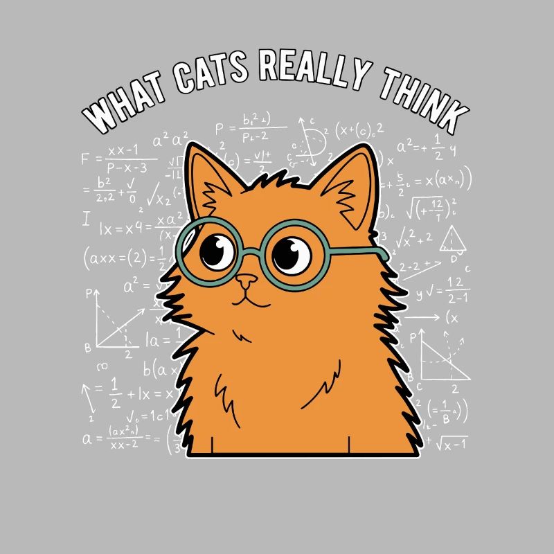 What Cats Really Think Funny Math Saying