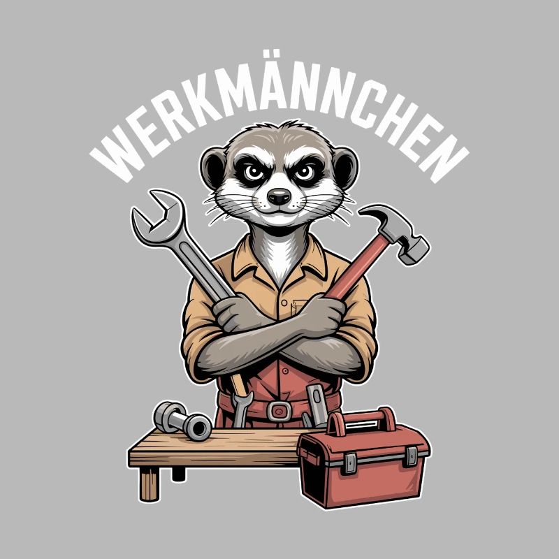 Erdmännchen Echter Heimwerker Mann Handwerker